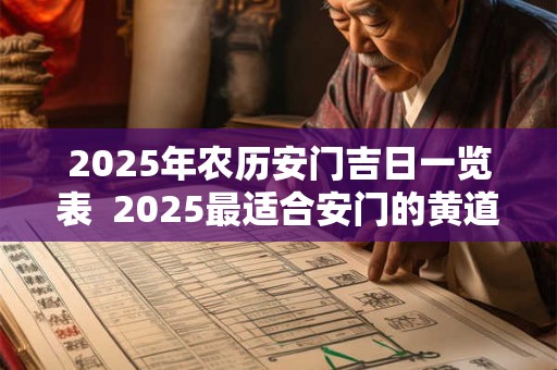 2025年农历安门吉日一览表 2025最适合安门的黄道吉日 2025年农历安门吉日一览表 2025最适合安门的黄道吉日
