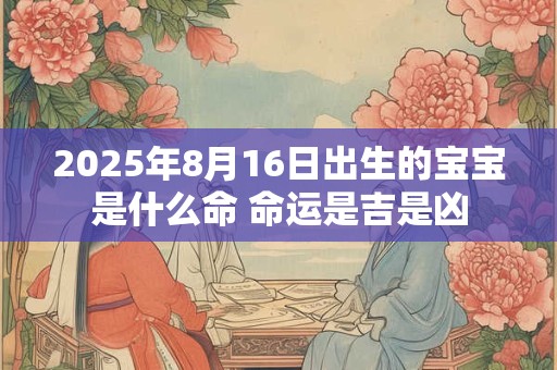 2025年8月16日出生的宝宝是什么命 命运是吉是凶 2025年8月16日出生的宝宝是什么命 命运是吉是凶