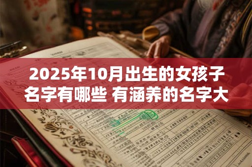 2025年10月出生的女孩子名字有哪些 有涵养的名字大全 2025年10月出生的女孩子名字有哪些 有涵养的名字大全