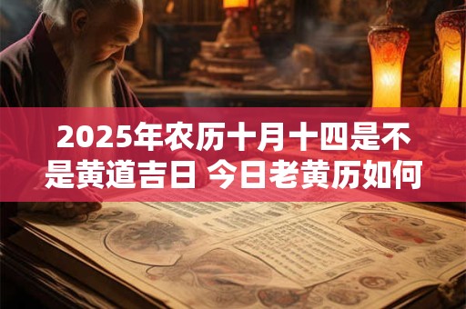2025年农历十月十四是不是黄道吉日 今日老黄历如何 2025年农历十月十四是不是黄道吉日 今日老黄历如何