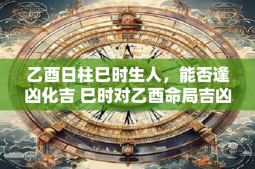 乙酉日柱巳时生人，能否逢凶化吉 巳时对乙酉命局吉凶的关键影响