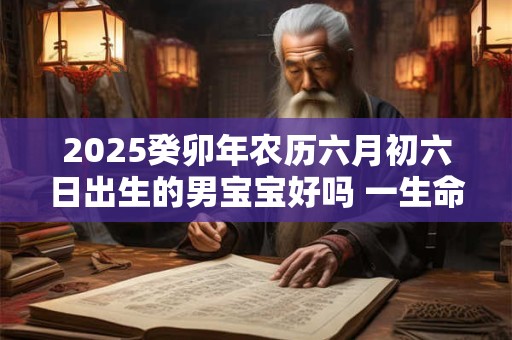 2025癸卯年农历六月初六日出生的男宝宝好吗 一生命运详解