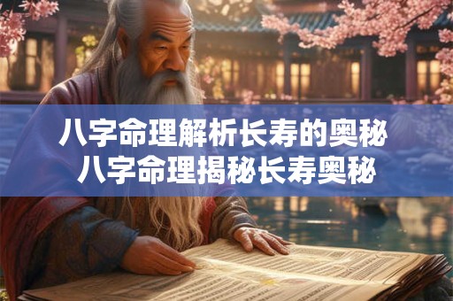 八字命理解析长寿的奥秘 八字命理揭秘长寿奥秘