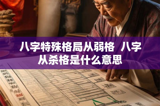 八字特殊格局从弱格  八字从杀格是什么意思
