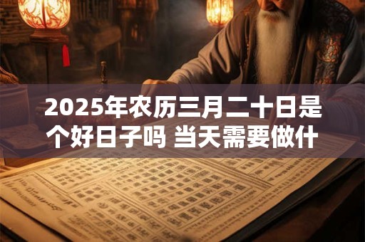 2026年农历三月二十日是个好日子吗 当天需要做什么