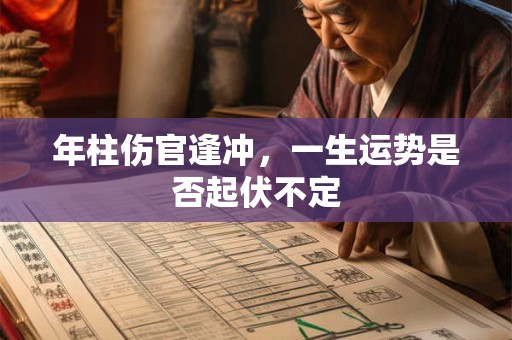 年柱伤官逢冲，一生运势是否起伏不定