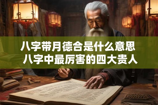 八字带月德合是什么意思 八字中最厉害的四大贵人 八字带月德合是什么意思 八字中最厉害的四大贵人