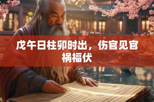 戊午日柱卯时出，伤官见官祸福伏