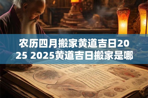 农历四月搬家黄道吉日2025 2025黄道吉日搬家是哪天 农历四月搬家黄道吉日2025 2025黄道吉日搬家是哪天