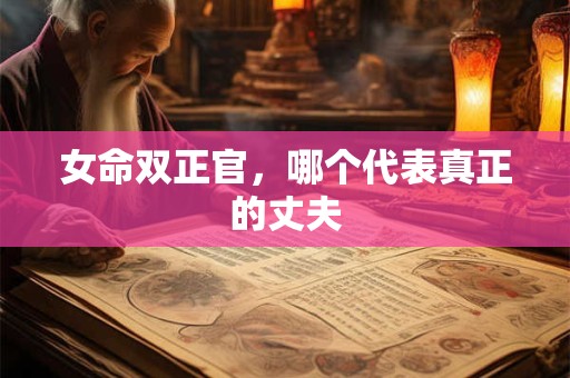 女命双正官,哪个代表真正的丈夫 女命双正官,哪个代表真正的丈夫