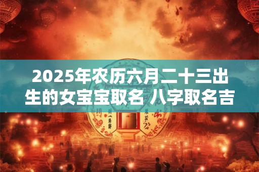2025年农历六月二十三出生的女宝宝取名 八字取名吉利的名字