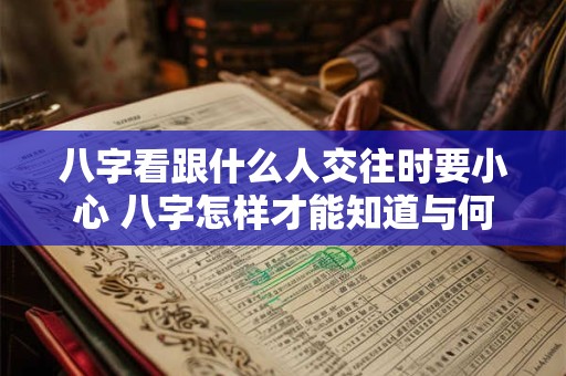 八字看跟什么人交往时要小心 八字怎样才能知道与何人交往小心 八字看跟什么人交往时要小心 八字怎样才能知道与何人交往小心