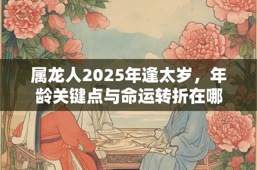 属龙人2025年逢太岁，年龄关键点与命运转折在哪