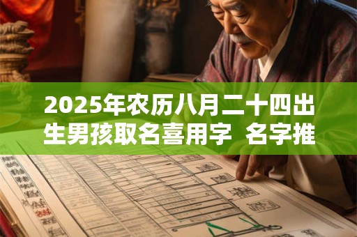 2025年农历八月二十四出生男孩取名喜用字  名字推荐