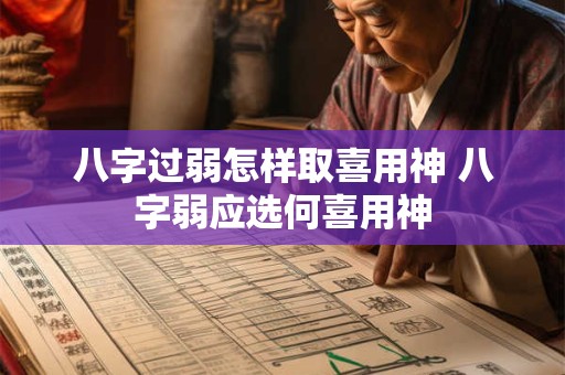 八字过弱怎样取喜用神 八字弱应选何喜用神