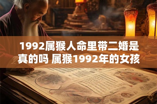 1992属猴人命里带二婚是真的吗 属猴1992年的女孩命运