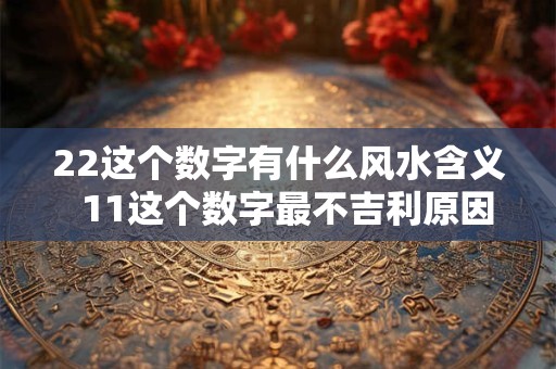 22这个数字有什么风水含义  11这个数字最不吉利原因