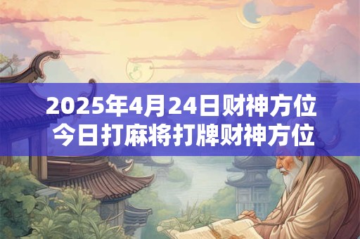 2025年4月24日财神方位 今日打麻将打牌财神方位！