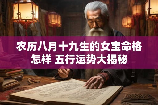 农历八月十九生的女宝命格怎样 五行运势大揭秘