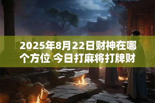 2025年8月22日财神在哪个方位 今日打麻将打牌财运方位！