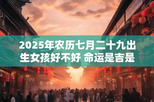 2025年农历七月二十九出生女孩好不好 命运是吉是凶