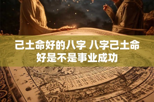 己土命好的八字 八字己土命好是不是事业成功