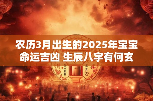 农历3月出生的2025年宝宝命运吉凶 生辰八字有何玄机