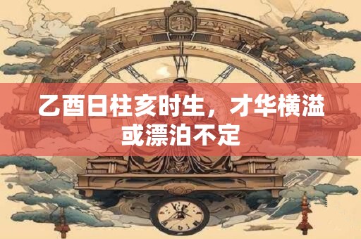乙酉日柱亥时生，才华横溢或漂泊不定