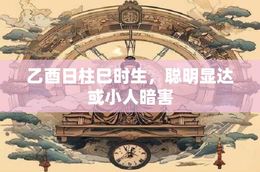 乙酉日柱巳时生，聪明显达或小人暗害