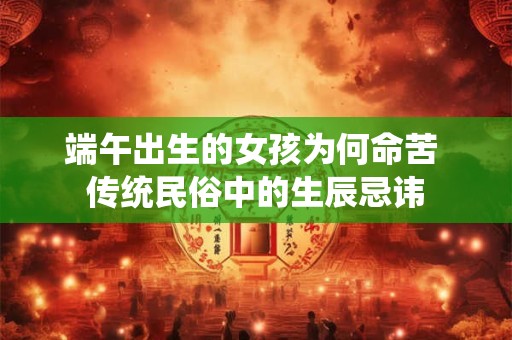 详细阅读:端午出生的女孩为何命苦 传统民俗中的生辰忌讳 端午出生的女孩为何命苦 传统民俗中的生辰忌讳