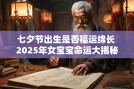 七夕节出生是否福运绵长 2025年女宝宝命运大揭秘