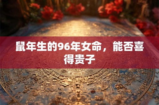 鼠年生的96年女命，能否喜得贵子