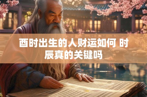 酉时出生的人财运如何 时辰真的关键吗