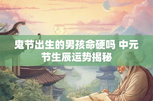 鬼节出生的男孩命硬吗 中元节生辰运势揭秘