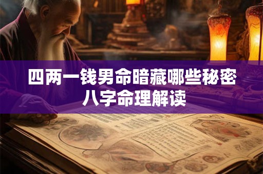四两一钱男命暗藏哪些秘密 八字命理解读