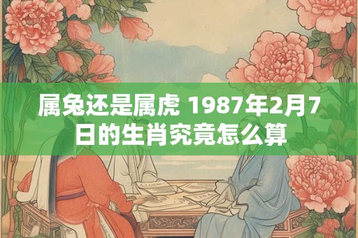 属兔还是属虎 1987年2月7日的生肖究竟怎么算