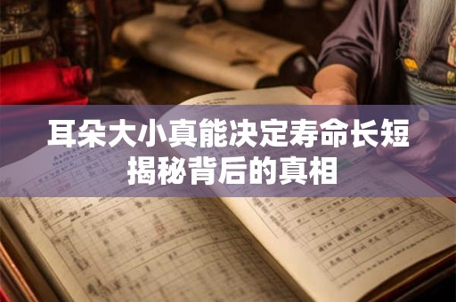 耳朵大小真能决定寿命长短 揭秘背后的真相