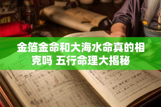 金箔金命和大海水命真的相克吗 五行命理大揭秘