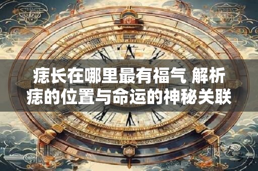 痣长在哪里最有福气 解析痣的位置与命运的神秘关联