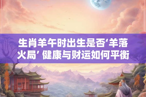 生肖羊午时出生是否‘羊落火局’ 健康与财运如何平衡