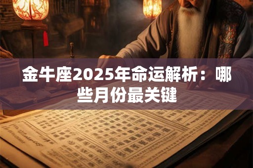 金牛座2026年命运解析:哪些月份最关键 金牛座2026年命运解析:哪些月份最关键