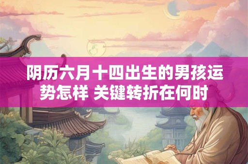 阴历六月十四出生的男孩运势怎样 关键转折在何时