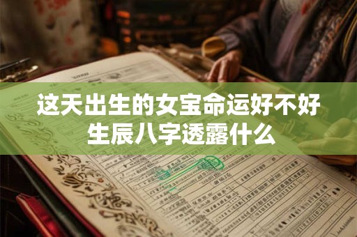 这天出生的女宝命运好不好 生辰八字透露什么