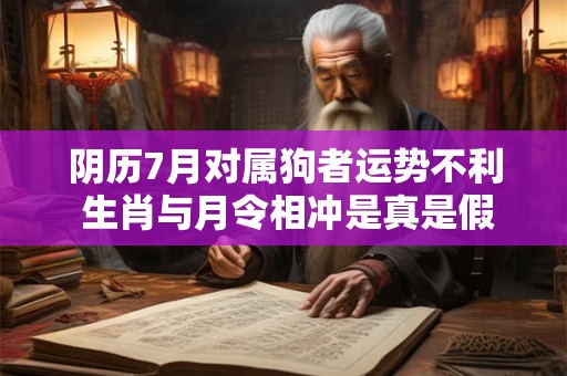 阴历7月对属狗者运势不利 生肖与月令相冲是真是假