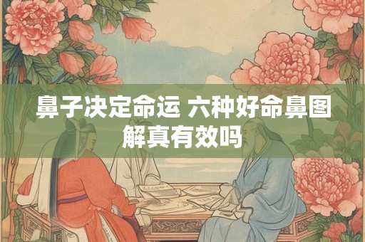 鼻子决定命运 六种好命鼻图解真有效吗