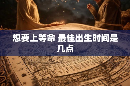 想要上等命 最佳出生时间是几点