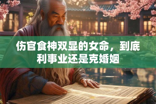 伤官食神双显的女命，到底利事业还是克婚姻