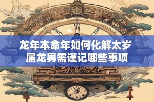 龙年本命年如何化解太岁 属龙男需谨记哪些事项
