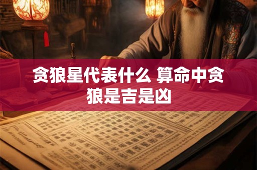 贪狼星代表什么 算命中贪狼是吉是凶