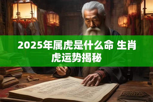 2025年属虎是什么命 生肖虎运势揭秘